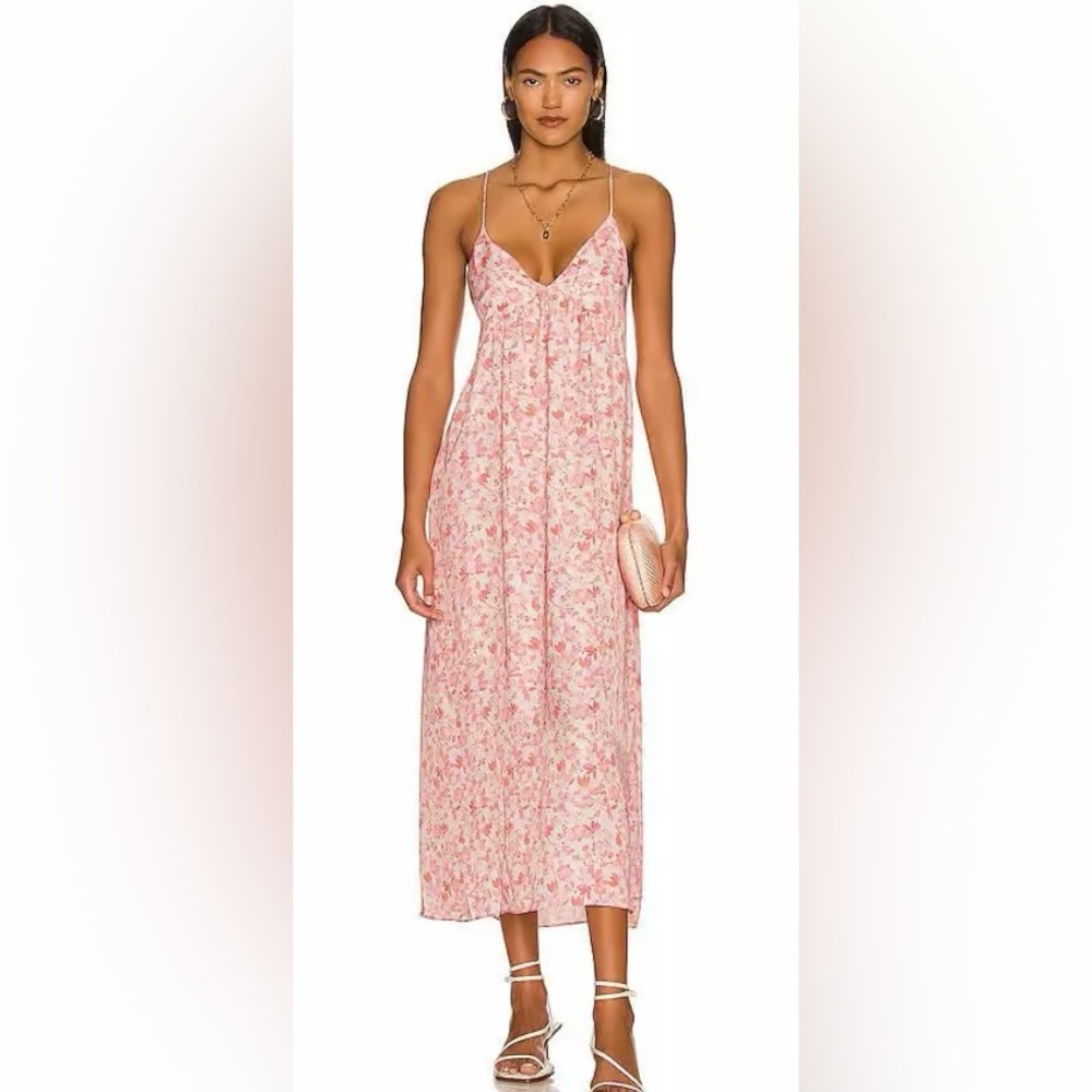 RESA Pink Midi Dress with Elegant Design
